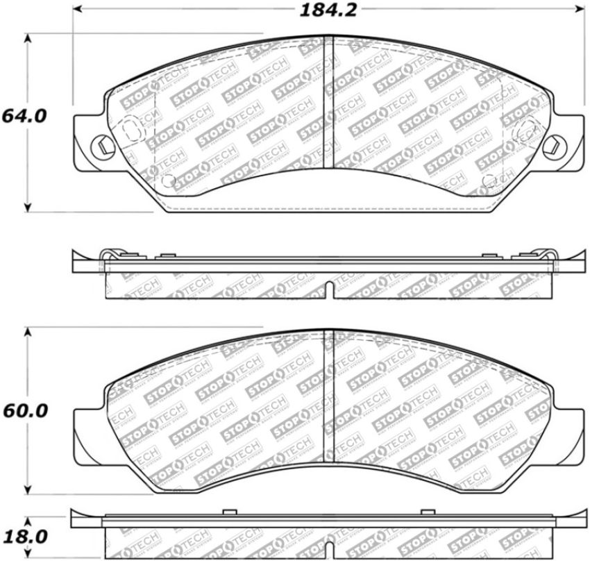 Stoptech 305.10920 Street Select Brake Pads - Front