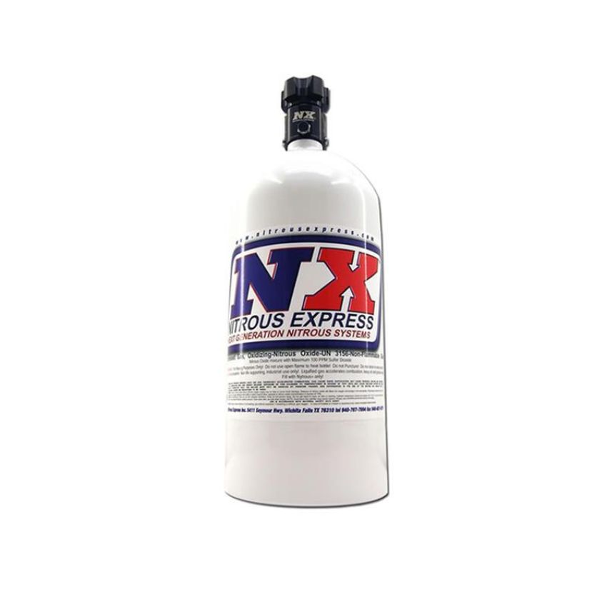 Nitrous Express 11050 5 LB BOTTLE W/ LIGHTNING 500 VALVE (5.25 DIA. X 17.64 TALL)