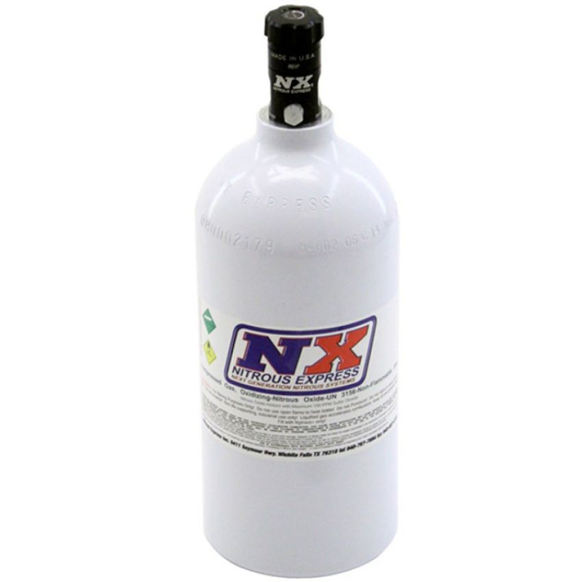 Nitrous Express 11025 2.5 LB BOTTLE (W/ MOTORCYCLE VALVE) (4.38 DIA. X 12.37 TALL)