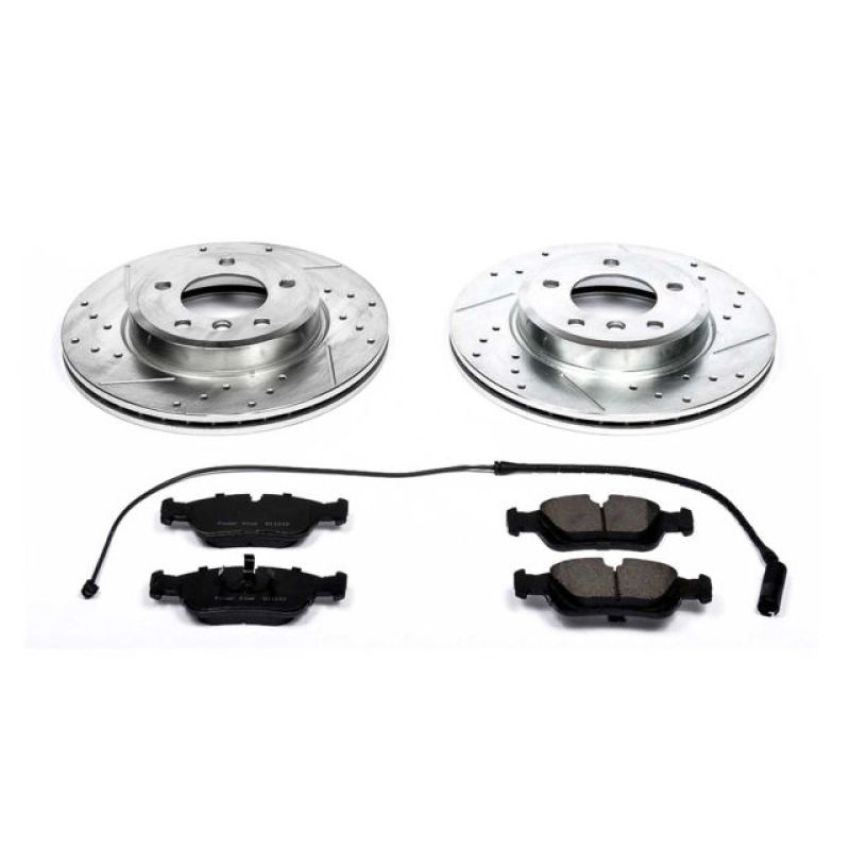 PowerStop K867 Z23 Daily Driver Carbon-Fiber Ceramic Brake Pad and Drilled & Slotted Rotor Kit