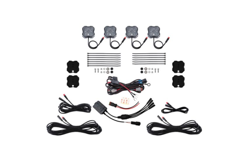 Diode Dynamics DD7741C RGBW Rock Light Installer Magnet Mount Kit w/Controller (4-pack)