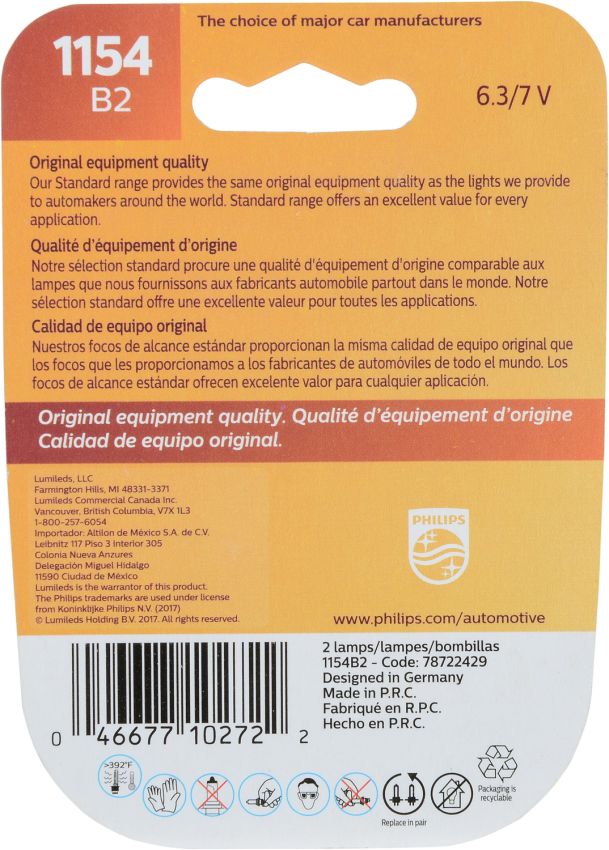 Philips 1154B2 Philips Standard Miniature 1154