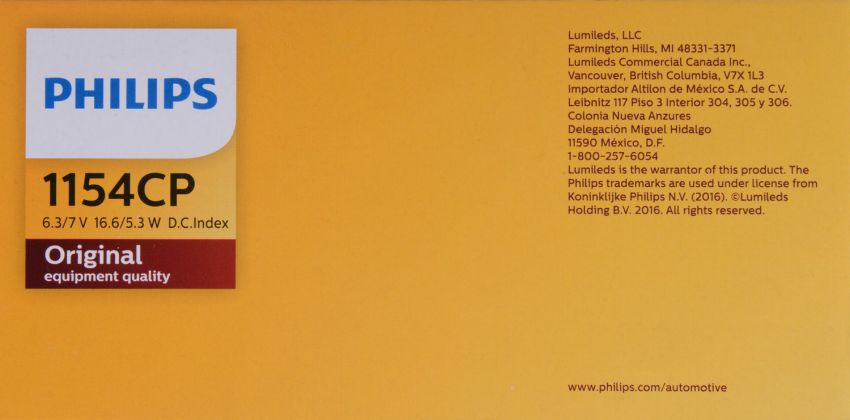 Philips 1154CP Philips Standard Miniature 1154 Pack of 10