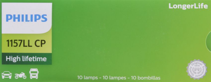 Philips 1157LLCP Philips Long Life Bulb 1157 Pack of 10