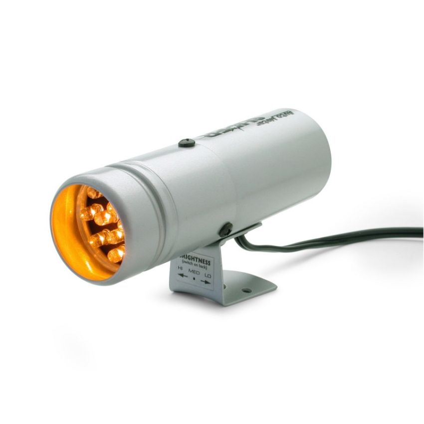 AutoMeter 5333 SHIFT LIGHT, 12 AMBER LED, PEDESTAL, SILVER, SUPER-LITE