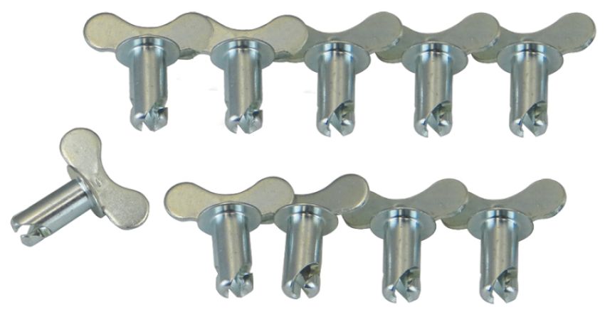 Moroso 71279 Quick Fastener - Butterfly Head - 5/16in x .550in - Steel - 10 Pack
