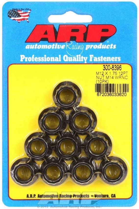ARP ARP300-8396 12mm x 1.75 12pt. Nuts (10)