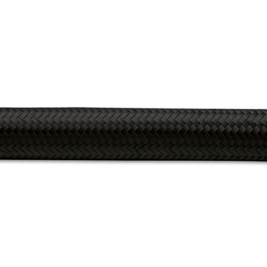 Vibrant Performance 11966 10ft Roll of Black Nylon Braided Flex Hose; AN Size: -6; Hose ID: 0.34