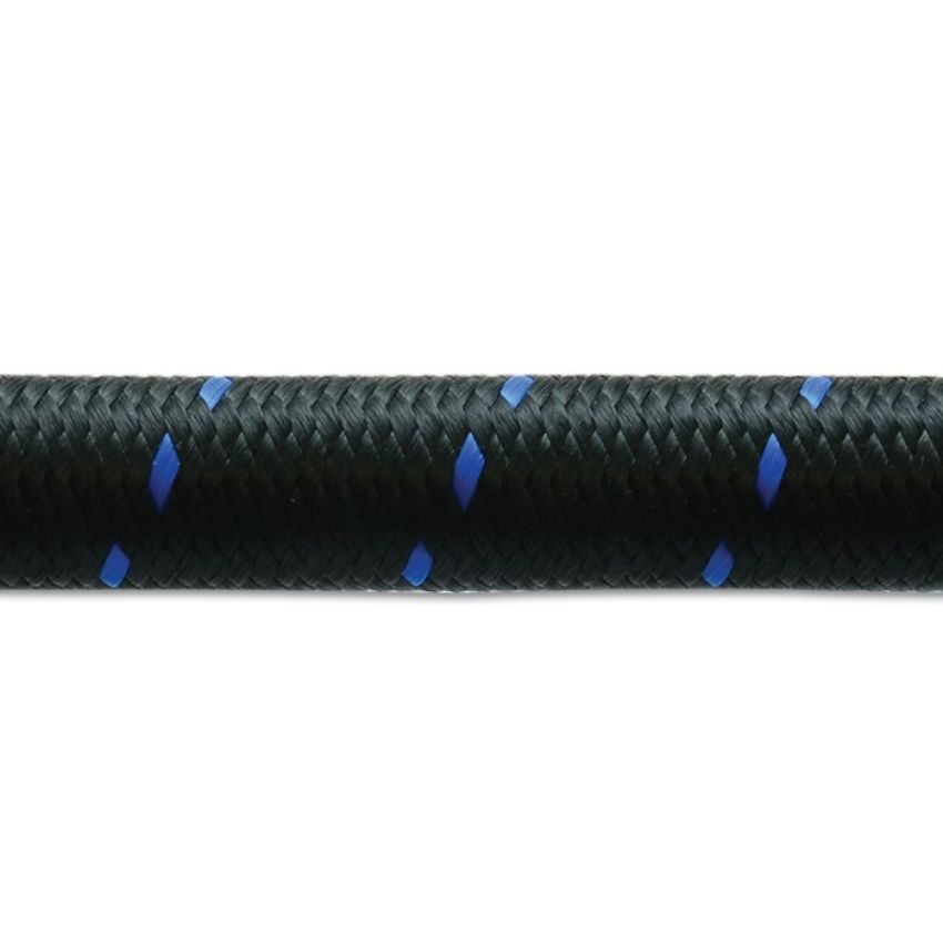 Vibrant Performance 11974B 20ft Roll of Black Blue Nylon Braided Flex Hose; AN Size: -4; Hose ID: 0.22