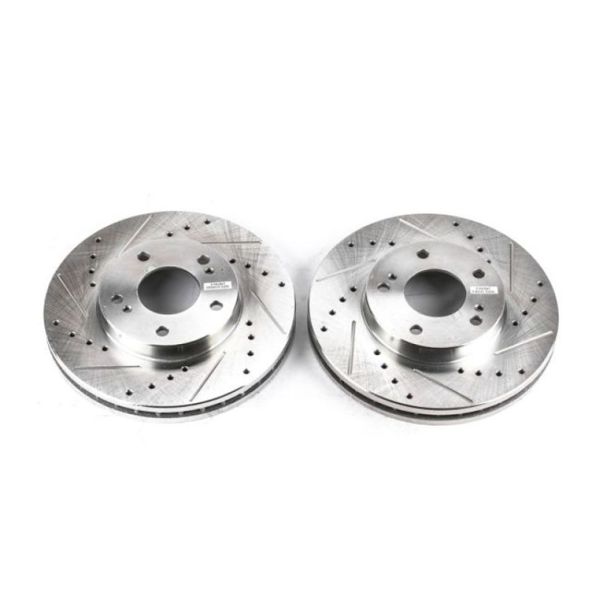 PowerStop JBR552XPR PowerStop Evolution Performance Drilled, Slotted & Plated Brake Rotor Pair