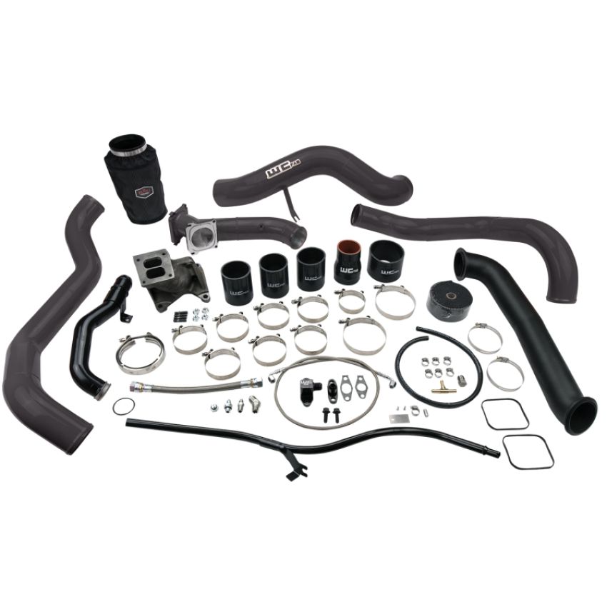 Wehrli WCF100478-GRY 01-04 Chevrolet 6.6L LB7 Duramax S300 Turbo Install Kit (No Turbo) - WCFab Grey