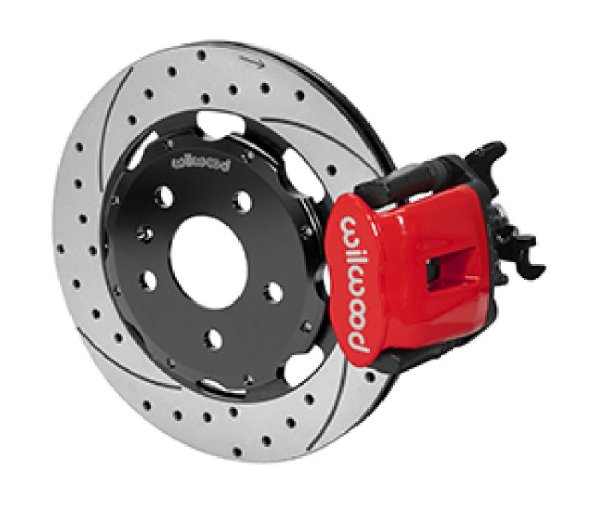 Wilwood 140-14591-DR 03-08 Audi A4 Caliper-Combination Parking Brake Rear 12.19 Rotor - Red