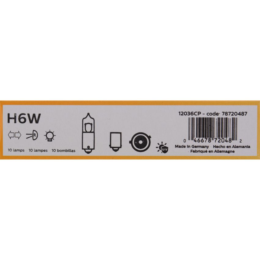 Philips H6WCP Philips Standard Minature 12036