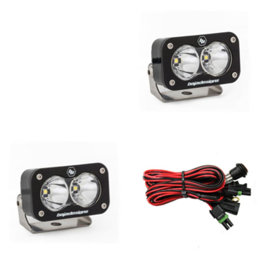 Baja Designs 487801 S2 Pro Black LED Auxiliary Light Pod Pair