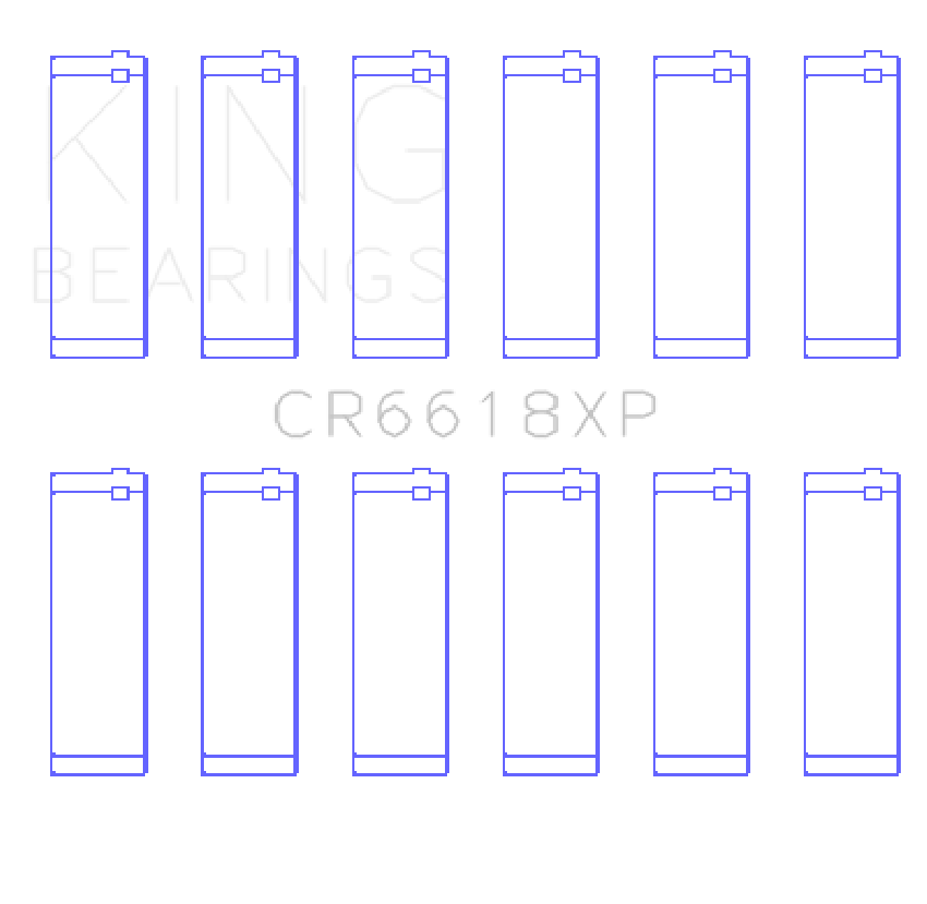 King Chevrolet 200/229ci XP Series Connecting Rod Bearing Set - STDX Size