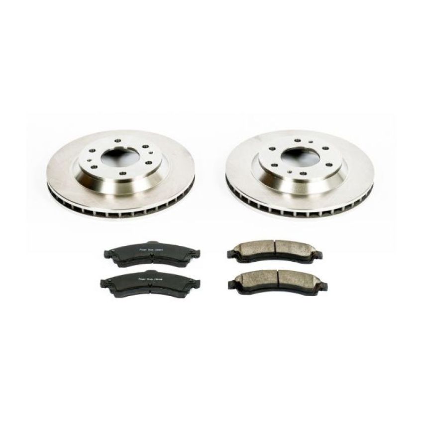 PowerStop KOE2057 OE Stock Replacement Low-Dust Ceramic Brake Pad and Rotor Kit