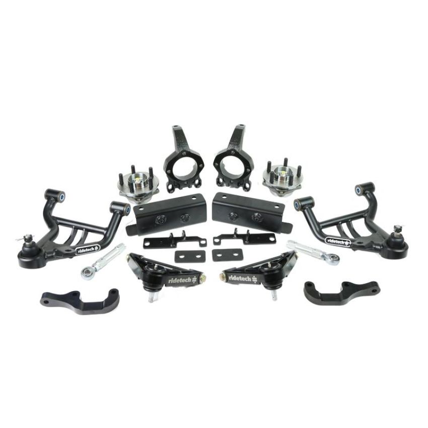 Ridetech 12122650 Front SLA Suspension System for 1979-1993 Mustang with aftermarket k-member.