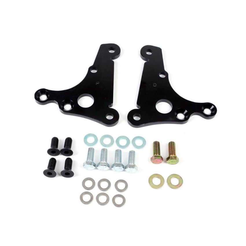 Ridetech 12129509 Front caliper brackets for S550 brakes with Ridetech 79-93 Mustang SLA.