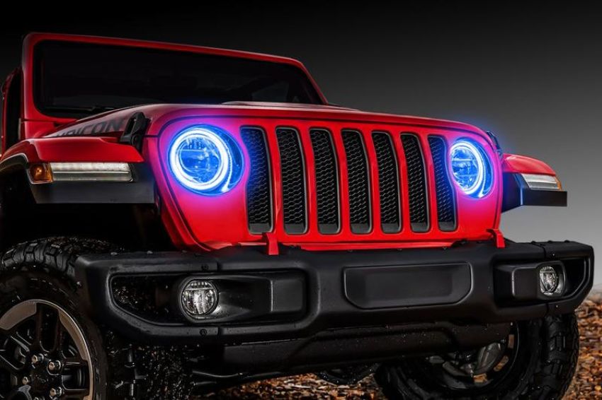 Oracle Lighting 1214-002 Jeep Wrangler JL/Gladiator JT LED Surface Mount Headlight Halo Kit - Blue