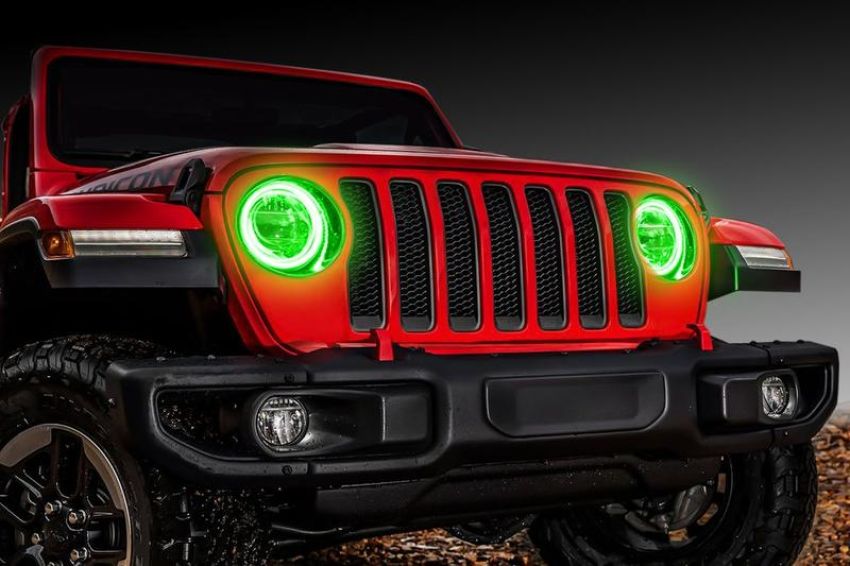 Oracle Lighting 1214-004 Jeep Wrangler JL/Gladiator JT LED Surface Mount Headlight Halo Kit - Green