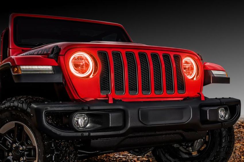 Oracle Lighting 1214-005 Jeep Wrangler JL/Gladiator JT LED Surface Mount Headlight Halo Kit - Amber