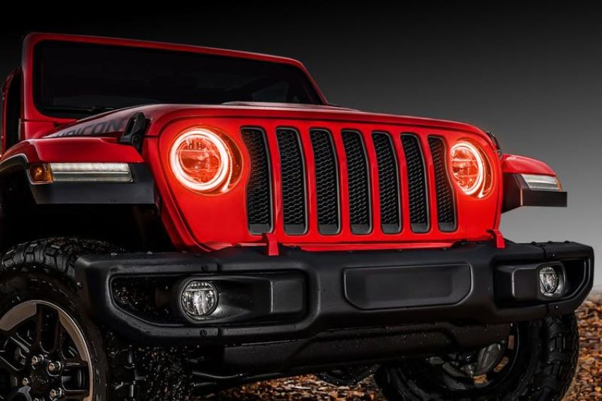 Oracle Lighting 1214-005 Jeep Wrangler JL/Gladiator JT LED Surface Mount Headlight Halo Kit - Amber