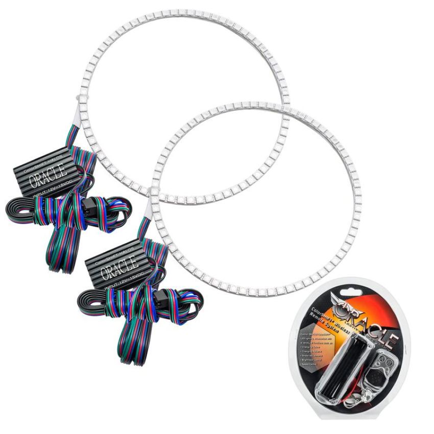 Oracle Lighting 1214-330 Wrangler JL/Gladiator JT LED Surface Mount Headlight Halo Kit - ColorSHIFT RF