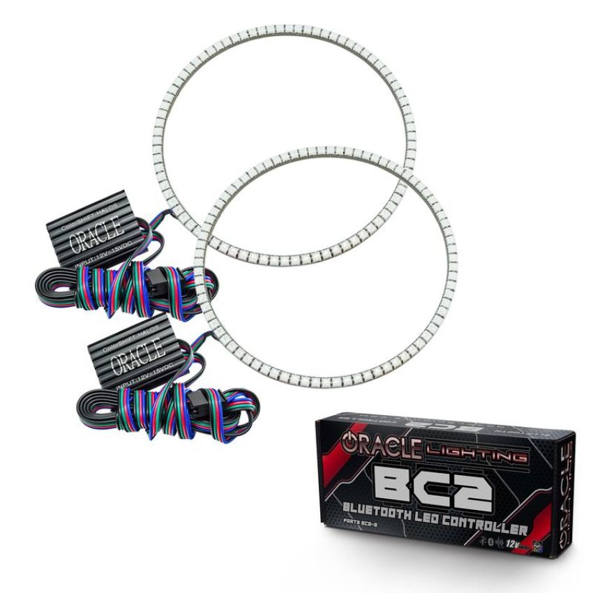 Oracle Lighting 1214-335 Wrangler JL/Gladiator JT LED Surface Mount Headlight Halo Kit - ColorSHIFT BC2