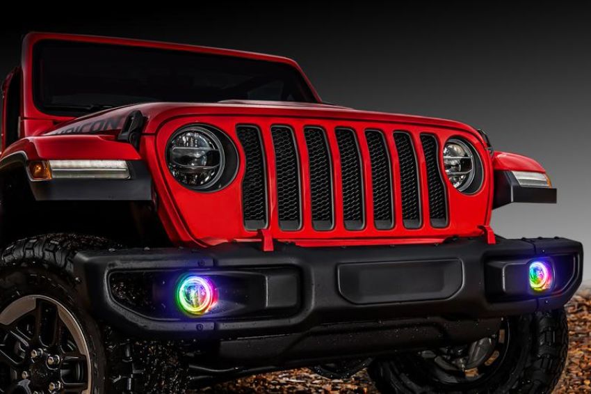 Oracle Lighting 1215-333 Jeep Wrangler JL/Gladiator JT LED Surface Mount Fog Light Halo Kit - ColorSHIFT