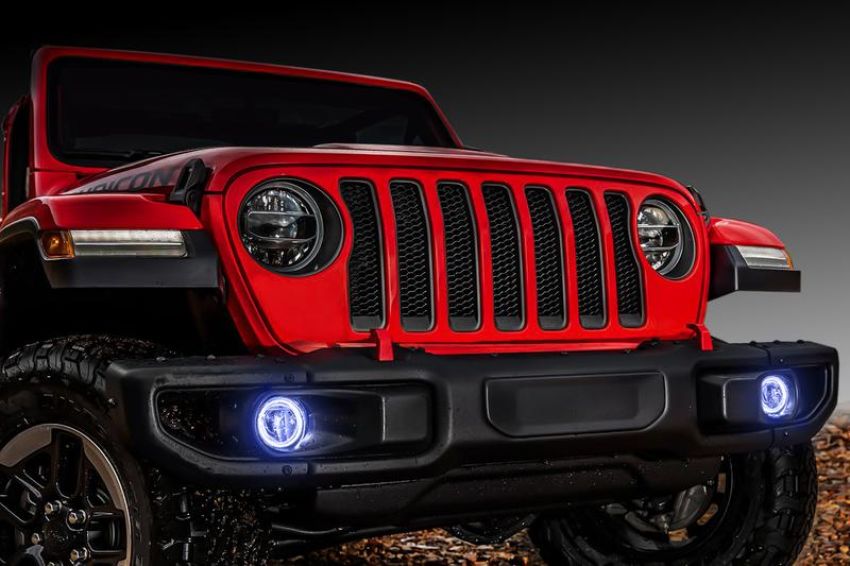 Oracle Lighting 1215-333 Jeep Wrangler JL/Gladiator JT LED Surface Mount Fog Light Halo Kit - ColorSHIFT