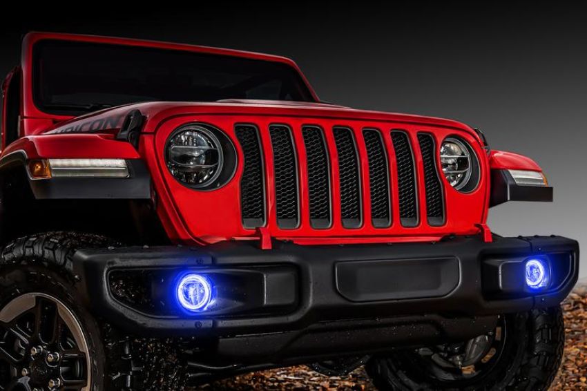 Oracle Lighting 1215-333 Jeep Wrangler JL/Gladiator JT LED Surface Mount Fog Light Halo Kit - ColorSHIFT