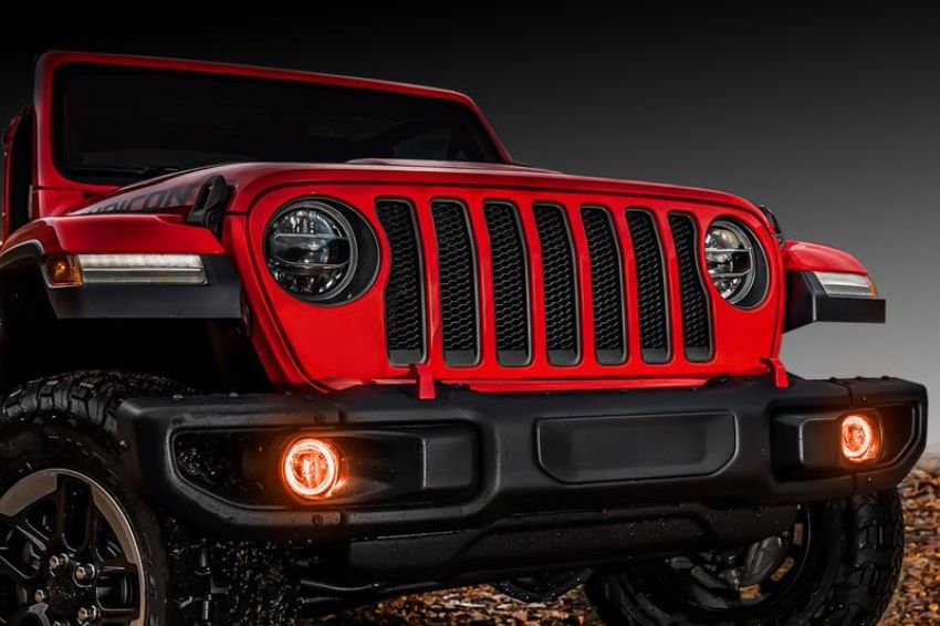 Oracle Lighting 1215-333 Jeep Wrangler JL/Gladiator JT LED Surface Mount Fog Light Halo Kit - ColorSHIFT
