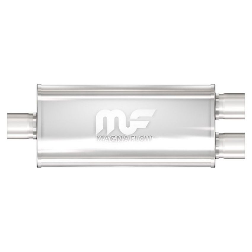 MagnaFlow Exhaust Products 12198 Straight-Through Performance Muffler; 3/2.5in. Center/Dual; 5x14x8 Body
