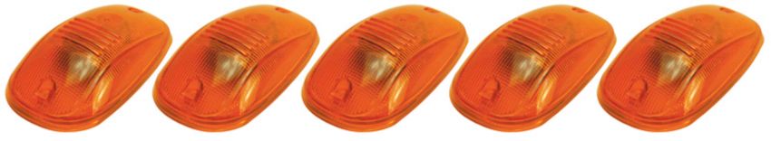 Pacer Performance 20-246 Amber Hi-5 Cab Roof Light Kit, 03-17 Dodge Style