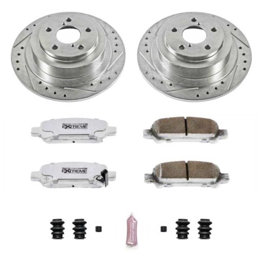 PowerStop K3124-26 Z26 Street Performance Ceramic Brake Pad and Drilled & Slotted Rotor Kit