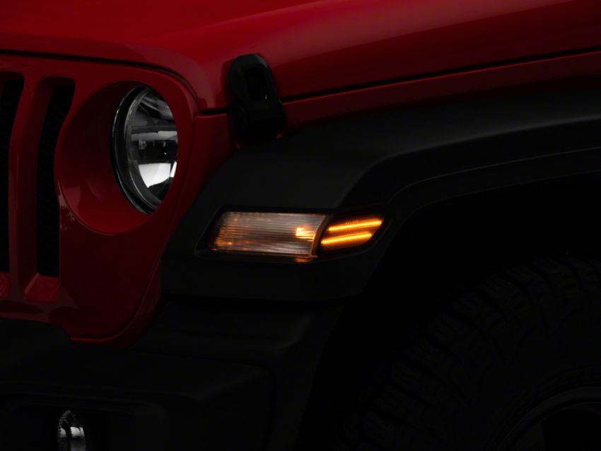 Raxiom J134143-JL 18-23 Jeep Wrangler JL Axial Series LED Fender Flare Marker Lights- Smoked