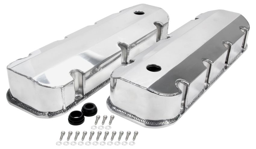 ALLSTAR PERFORMANCE ALL26177 Valve Covers BBC Fab Aluminum w/ Holes