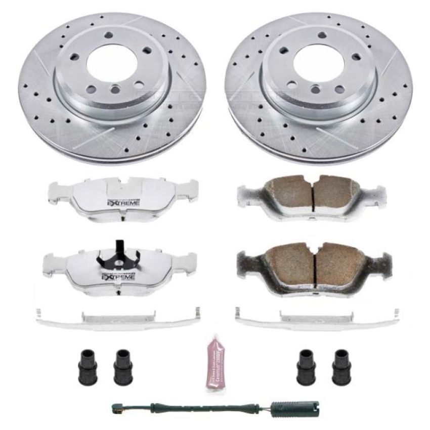 PowerStop K867-26 Z26 Street Performance Ceramic Brake Pad and Drilled & Slotted Rotor Kit