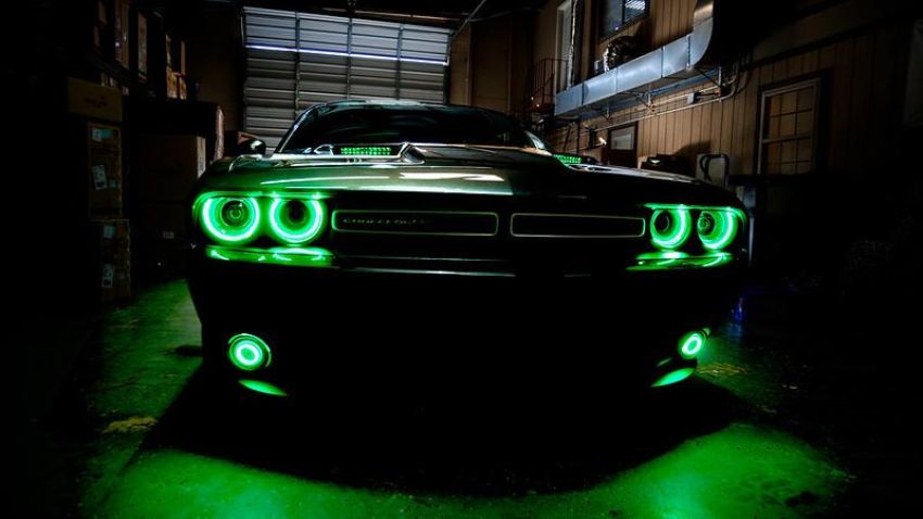 Oracle Lighting 1236-333 2015-2023 Dodge Challenger Surface Mount LED Fog Light Halo Kit