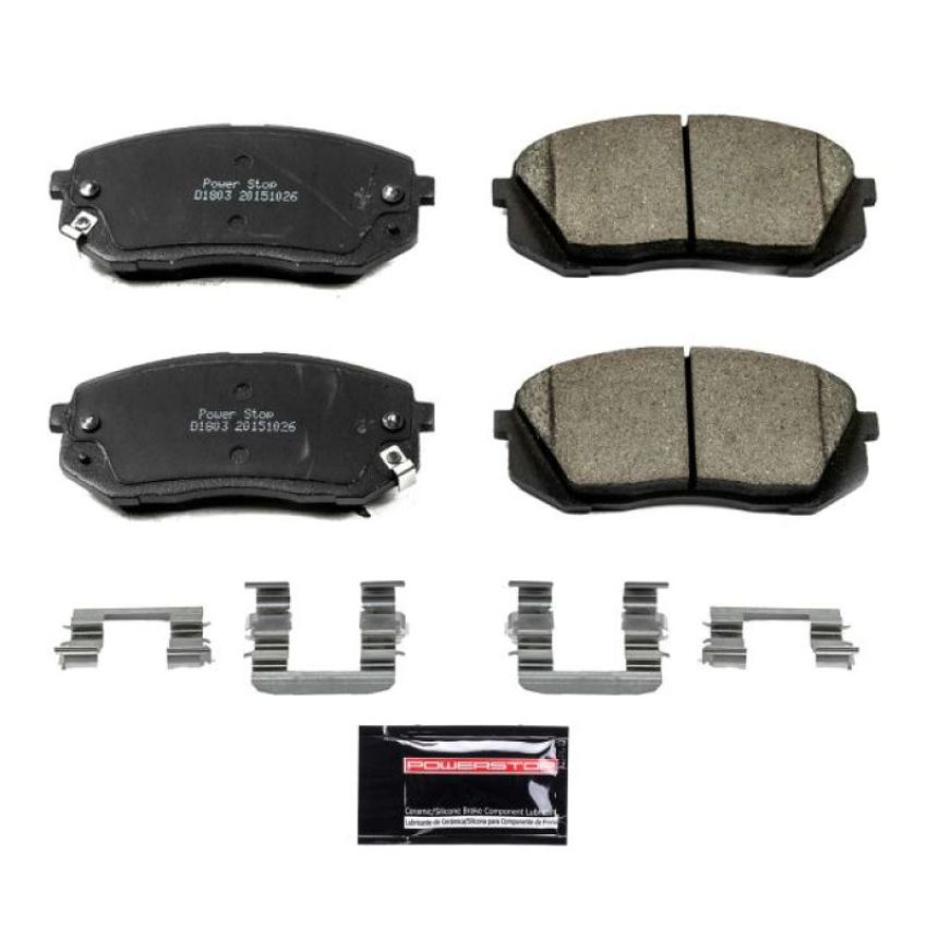 PowerStop Z23-1803 PowerStop - Z23 Daily Driver Carbon-Fiber Ceramic Brake Pads with Hardware Kit