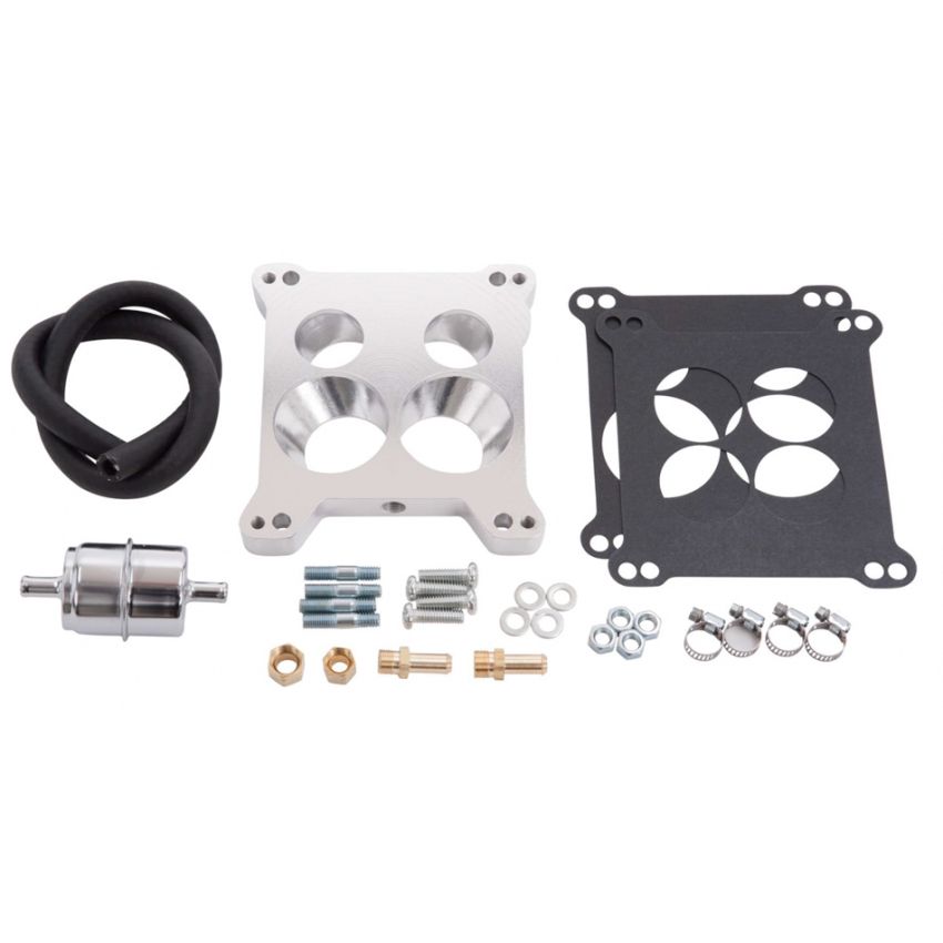 EDELBROCK EDE2697 Carburetor Adapter w/Fuel Line Kit
