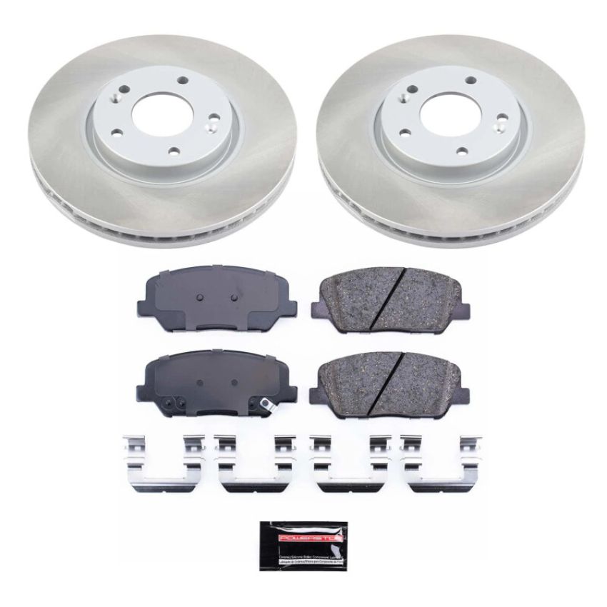 PowerStop SC6306 Semi-Coated Rotor and Low-Dust Ceramic Brake Pad Kit