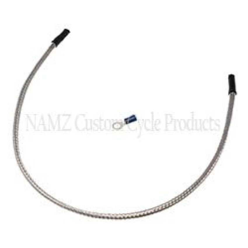 NAMZ NOSSH-1801 Oil Sending Harness Cover (SS Braided & Clear Coated - Stock Length)
