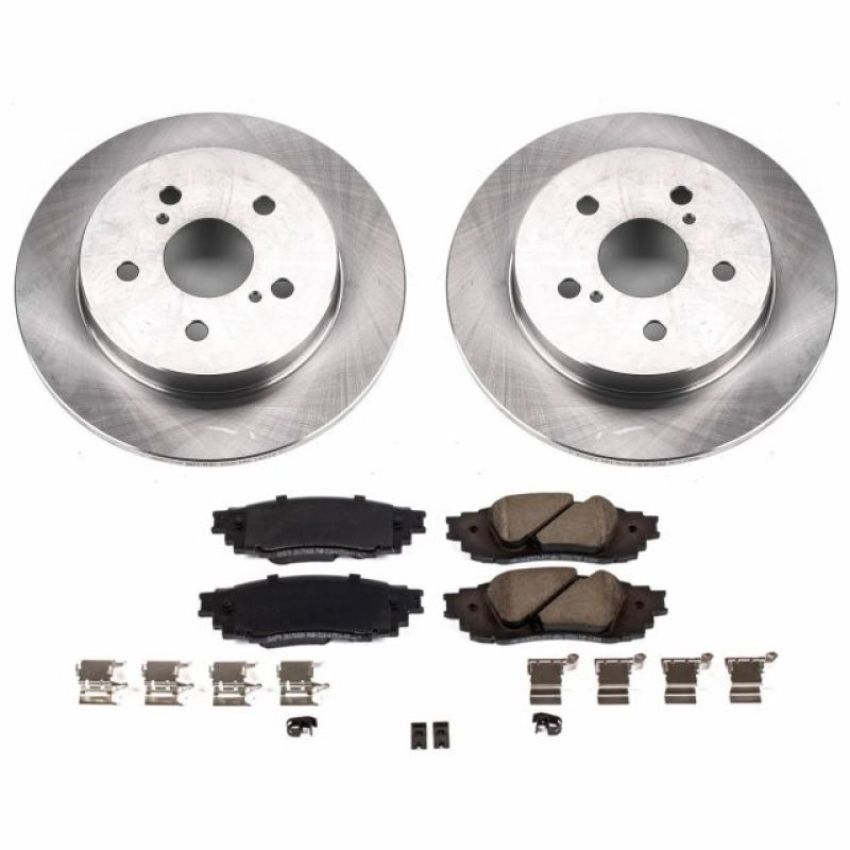 PowerStop KOE8333 OE Stock Replacement Low-Dust Ceramic Brake Pad and Rotor Kit