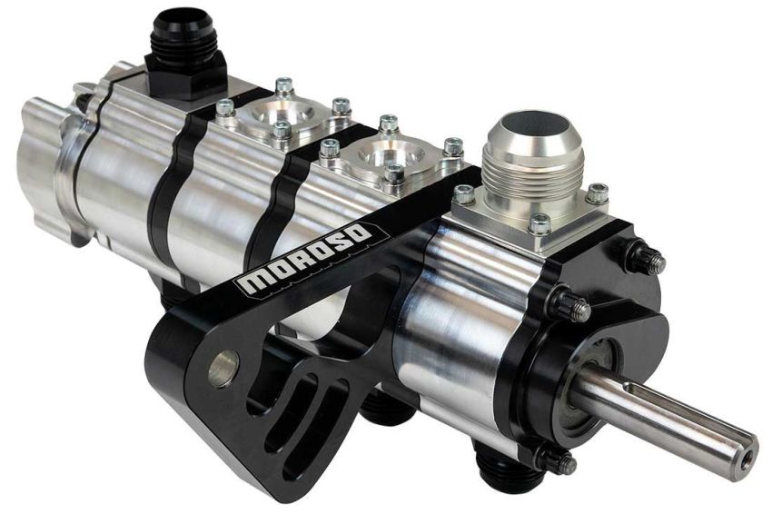 Moroso 22378 4 Stage Tri-Lobe Left Side Door Mount 1.50in PS Oil Pump w/Fuel Pump Drive