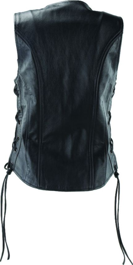 Kuryakyn 094444 Leather By River Road Sapphire Leather Vest Black Womens - Small