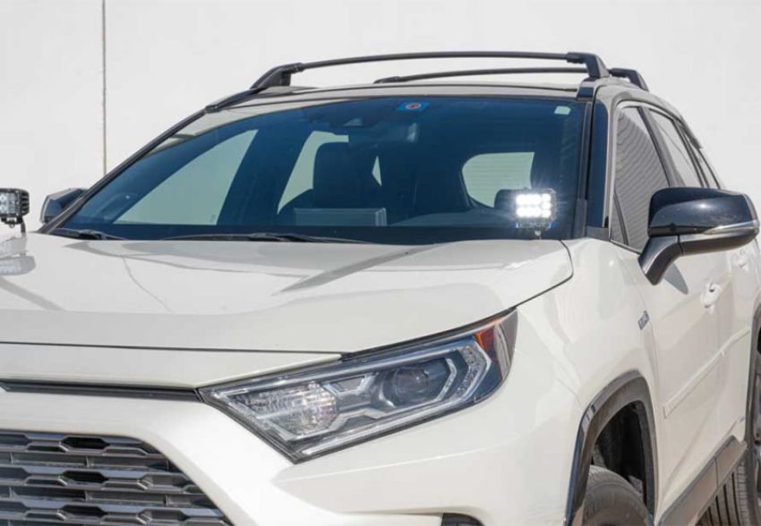 Cali Raised LED CR3130 Cali Raised 2019+ Rav4 Ditch Mount Kit - 2 3.5 Inch Round Cannon Pod/Toyota Oem SQ Style Ditch Ligh
