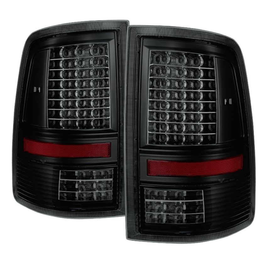 SPYDER 9034831 Xtune Dodge Ram 1500 09-14 LED Tail Lights Incandescent Model Black Smoke ALT-JH-DR09-LED-G2-BSM