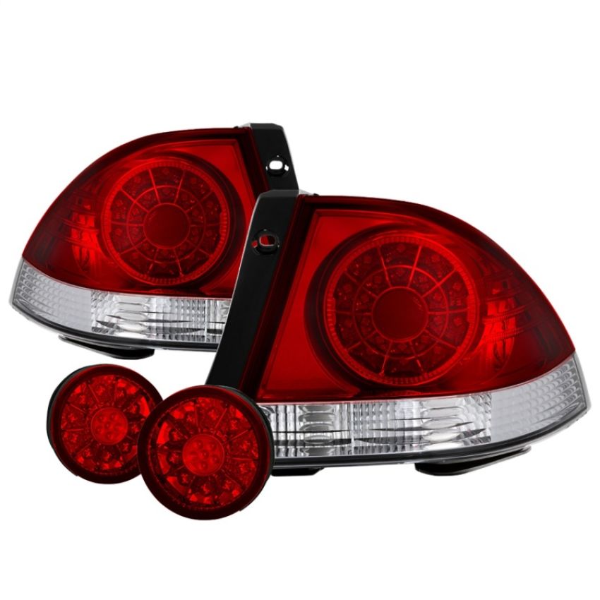 SPYDER 5085061 LED Tail Lights - Red Clear