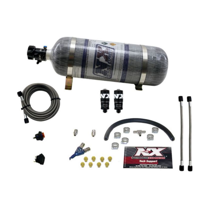 Nitrous Express 20001-12 HITMAN EFI SINGLE NOZZLE PIRANHA SYSTEM (35-50-75HP ) WITH COMPOSITE BOTTLE